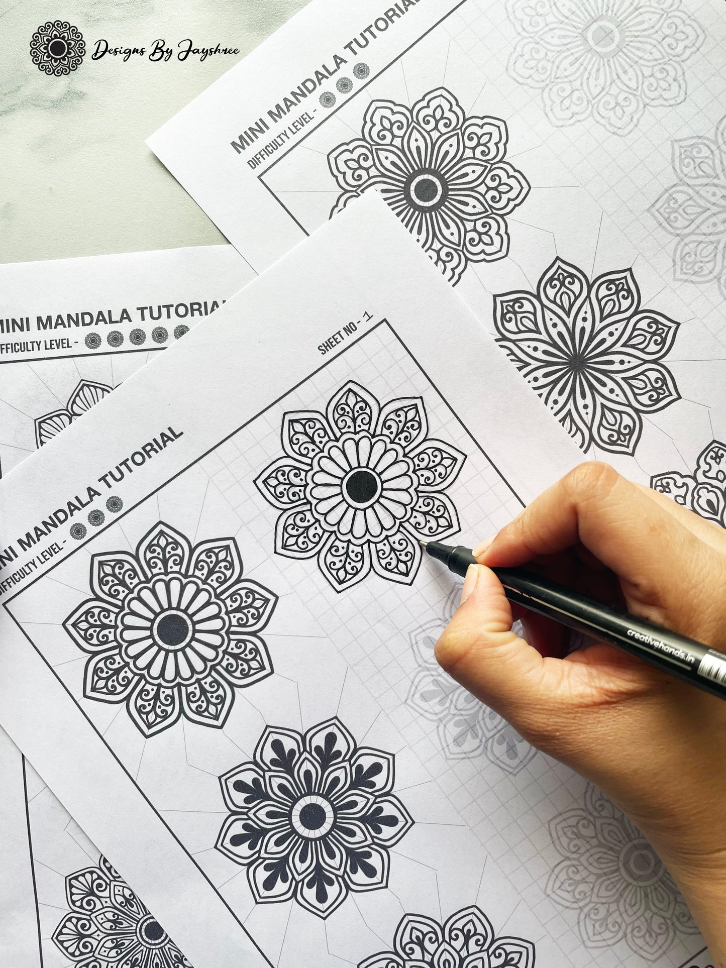 Mandala Tracing & Practice Sheets - 25 Mandala Designs To Learn