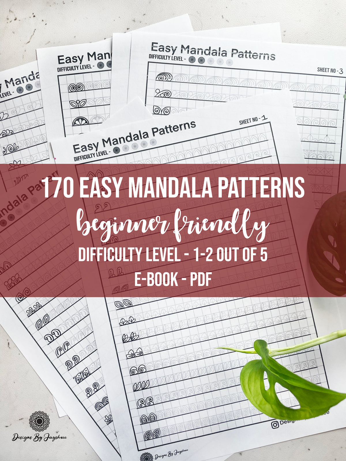 170 Easy Beginner's Mandala Patterns - Small Simple Patterns