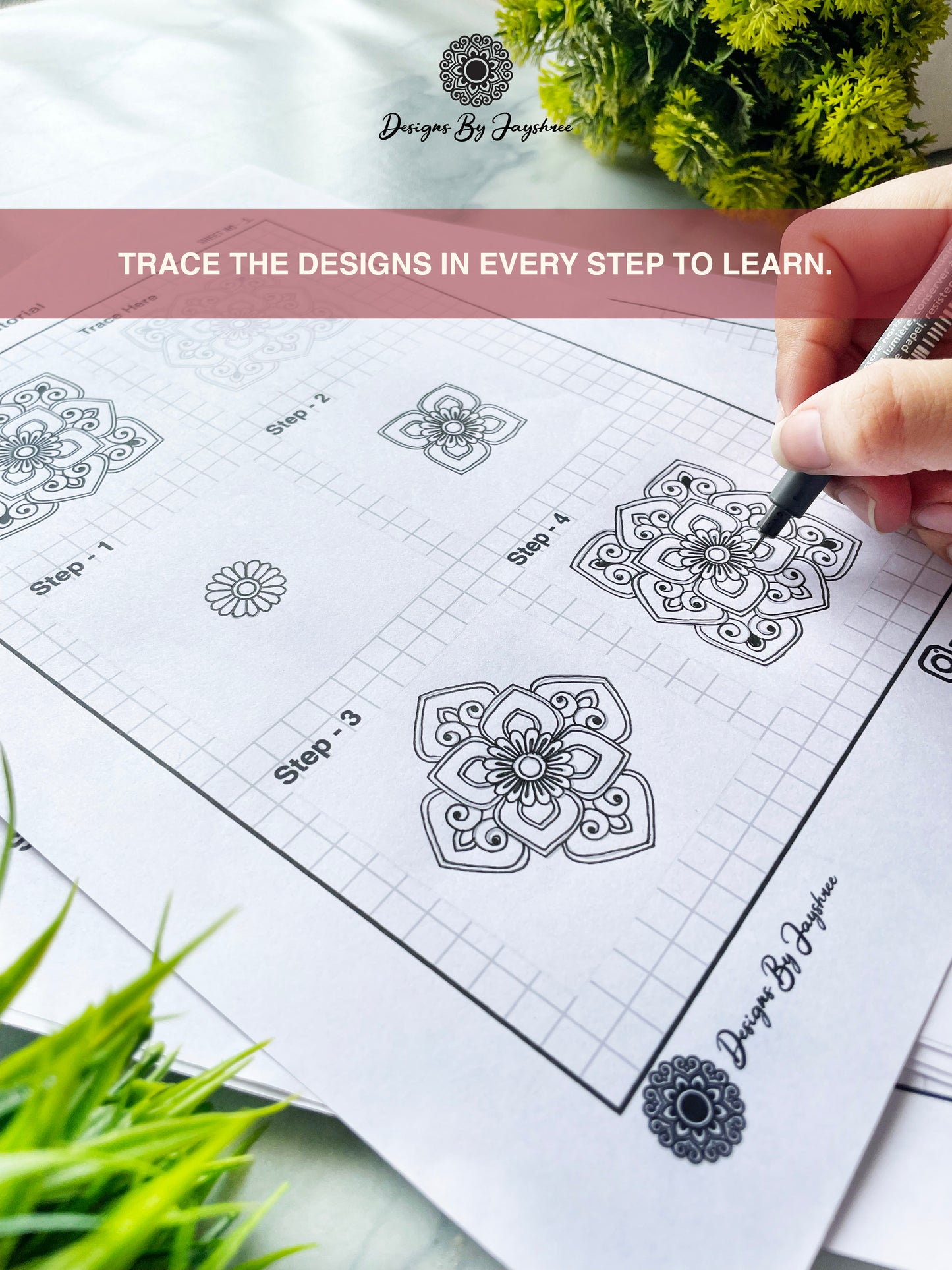 Step By Step Mandala Drawing Template - Beginner Friendly