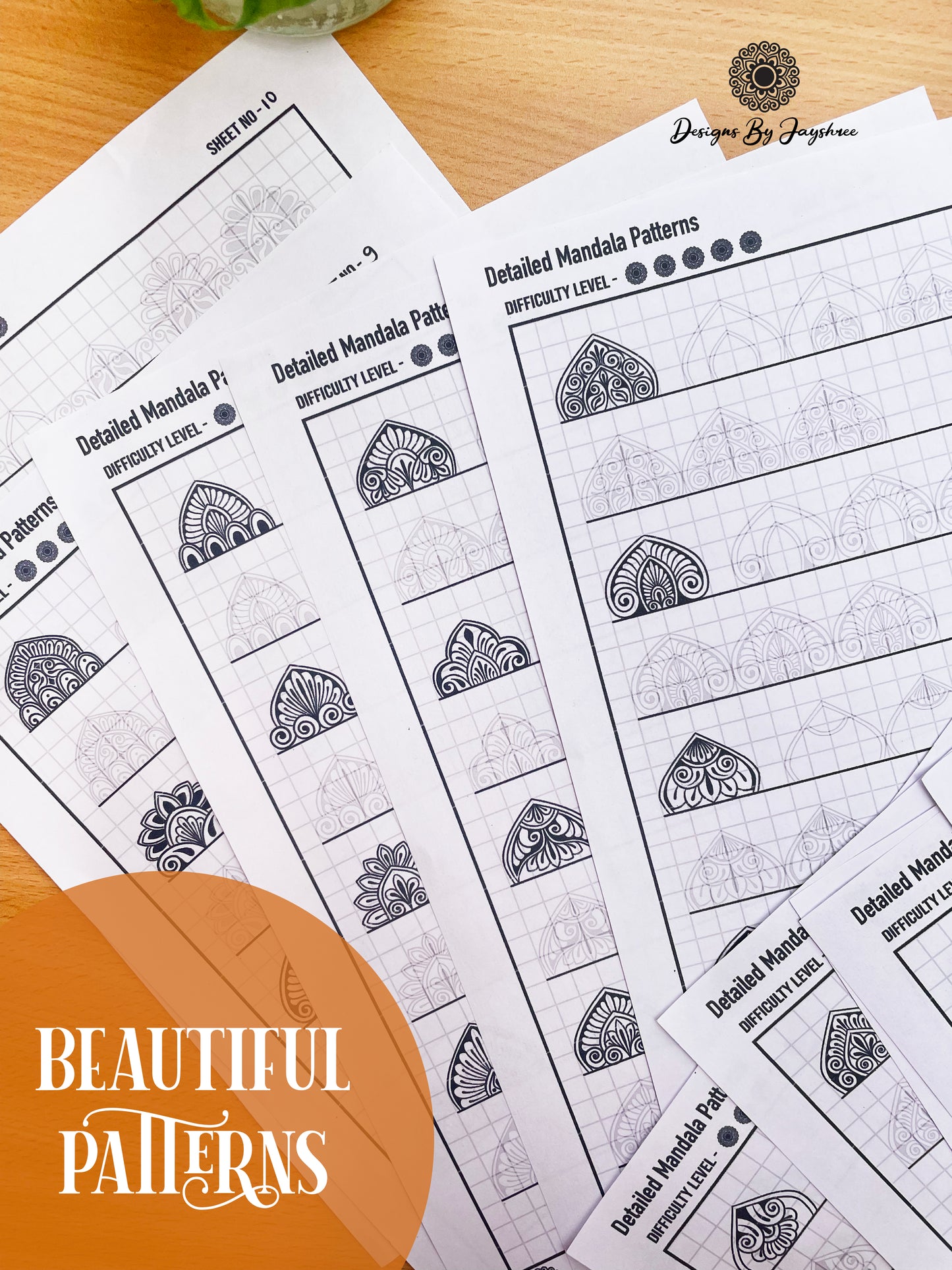 Step by Step - Detailed Mandala patterns in 4 Steps