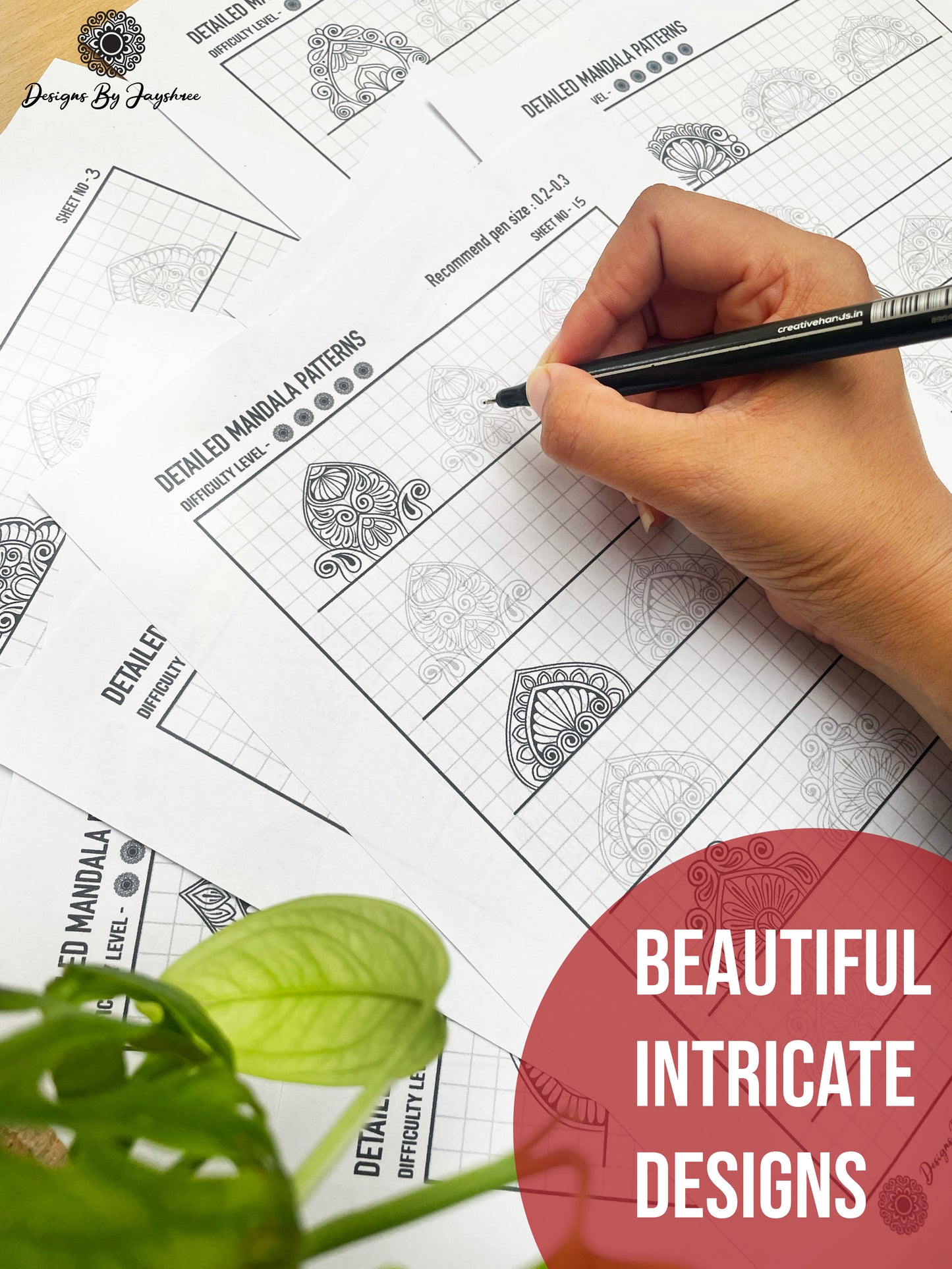 60 Detailed - Intricate Mandala Patterns - Set of 20 Pages
