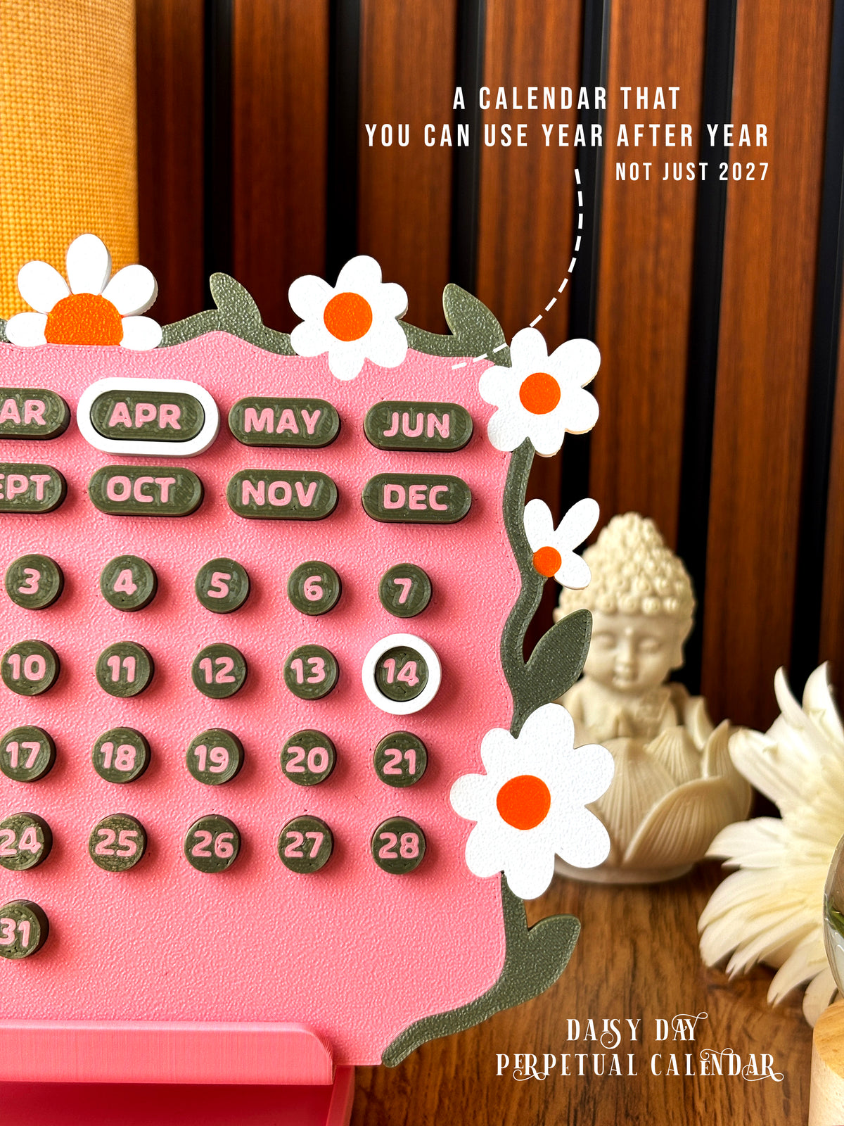 Forever In Bloom - Perpetual Desk Calendar