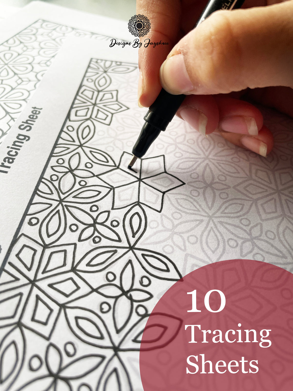 Mandala Full Page - Colouring & Tracing Pages - Zentangle Patterns