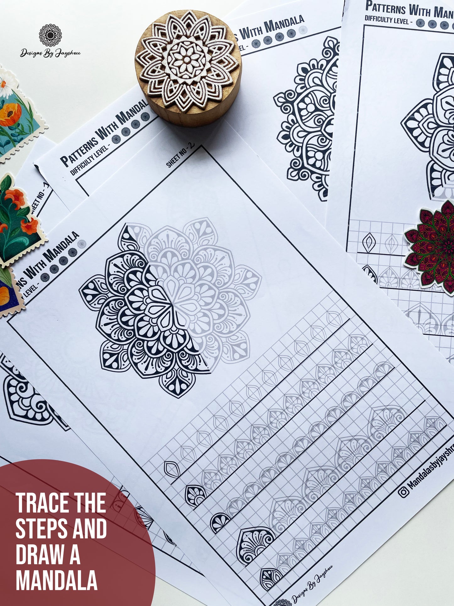 Mandala Pattern Sheets With Mandala Template Mandala Practice Sheets