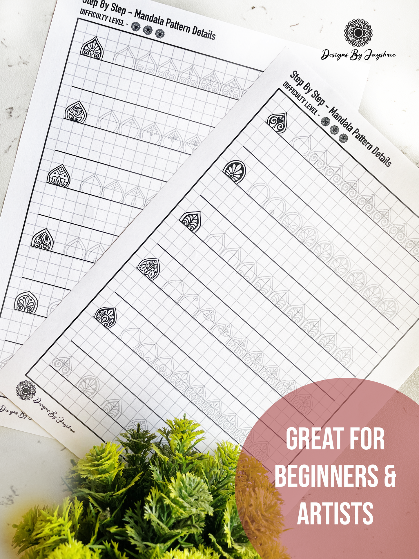 Step By Step Mandala Patterns - Set of 55 Designs