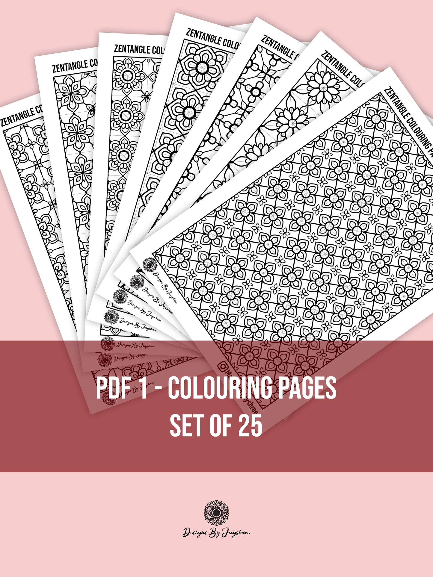 Full Page - Mandala Colouring And Tracing Pages - Set of 50