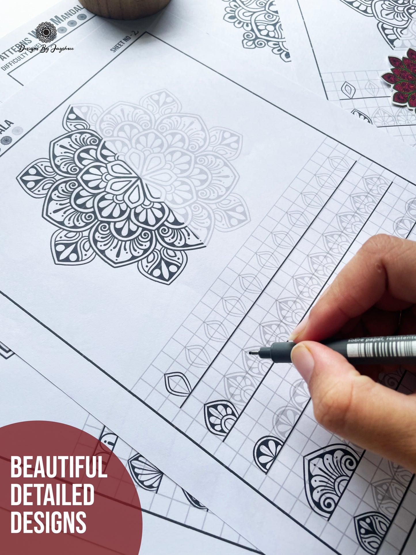 Mandala Pattern Sheets With Mandala Template Mandala Practice Sheets