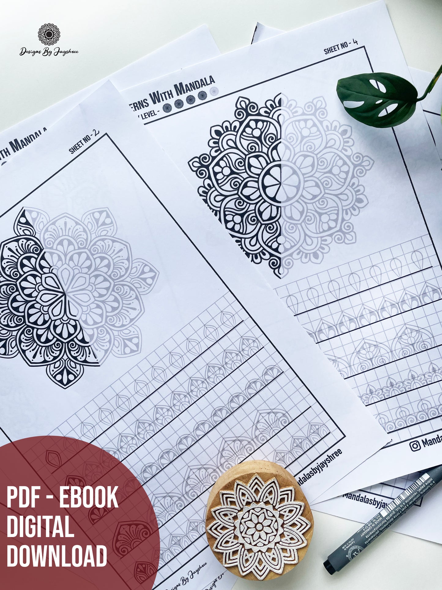 Mandala Pattern Sheets With Mandala Template Mandala Practice Sheets