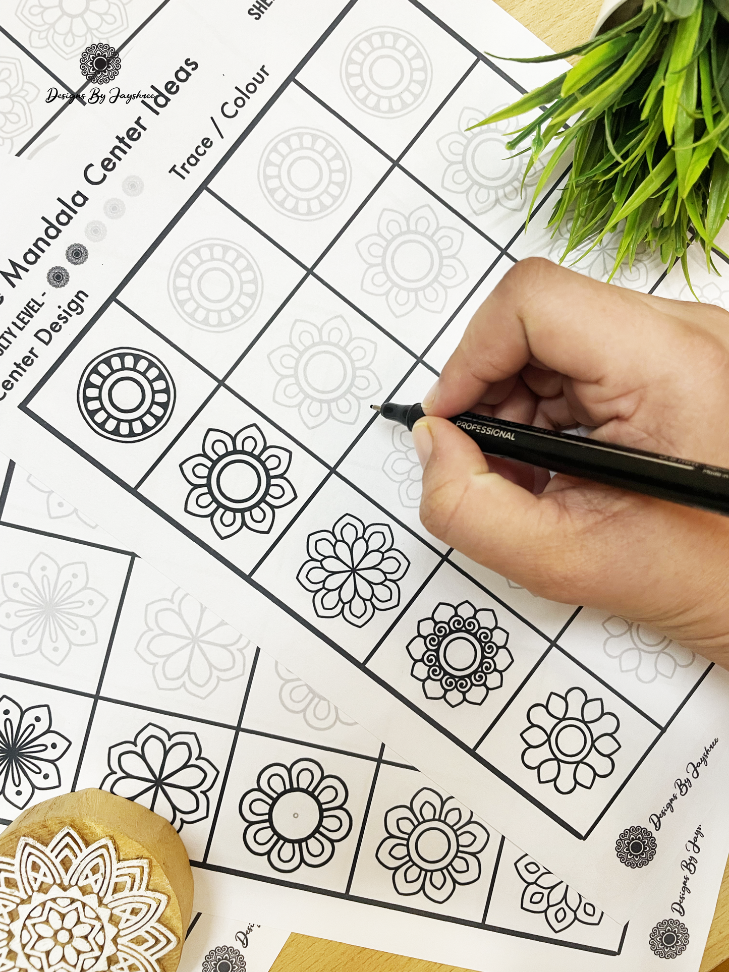 50 Easy Mandala Center Design Ideas, mandala for beginners, mandala tracing and learning pages