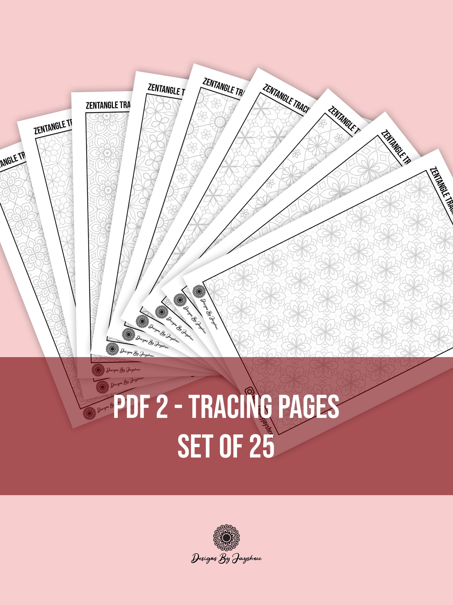 Full Page - Mandala Colouring And Tracing Pages - Set of 50
