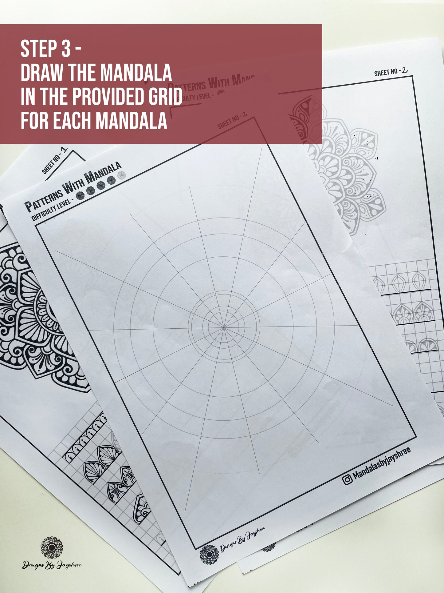 Mandala Pattern Sheets With Mandala Template Mandala Practice Sheets