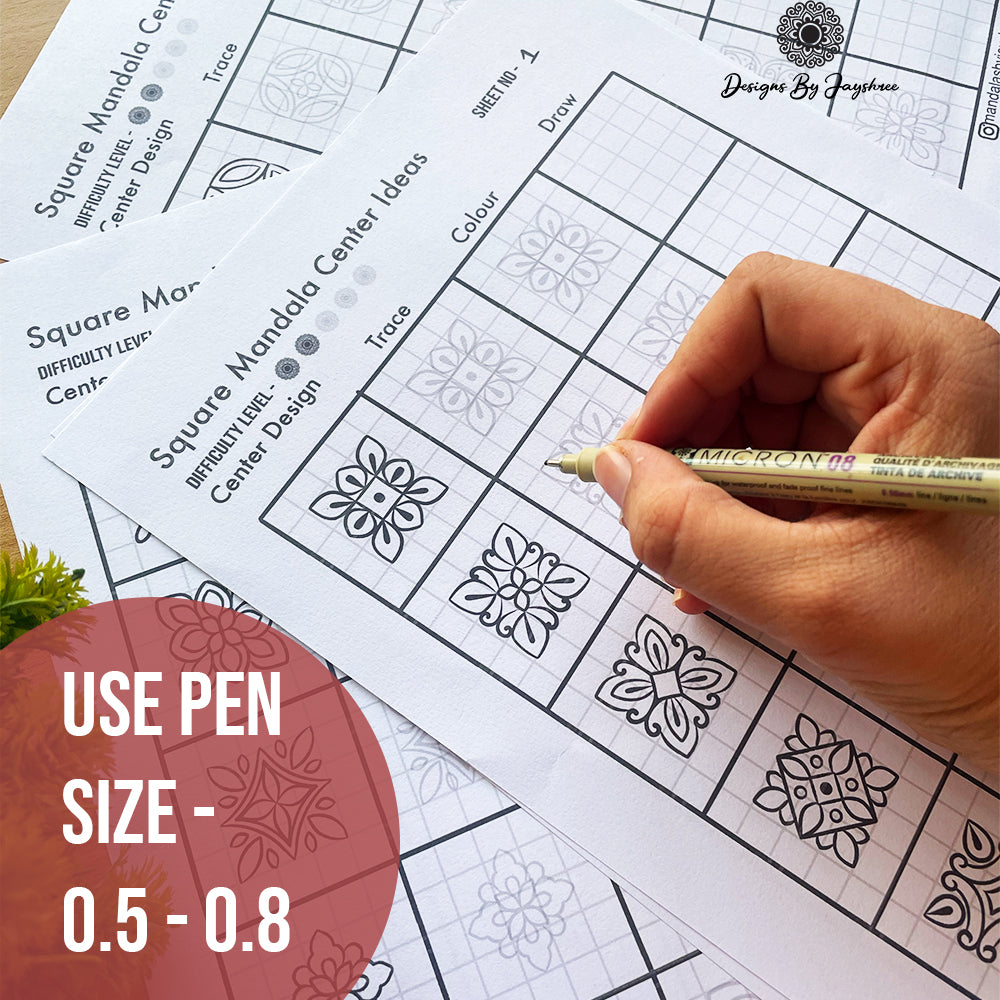 Mini Square Mandala Patterns- 25 designs