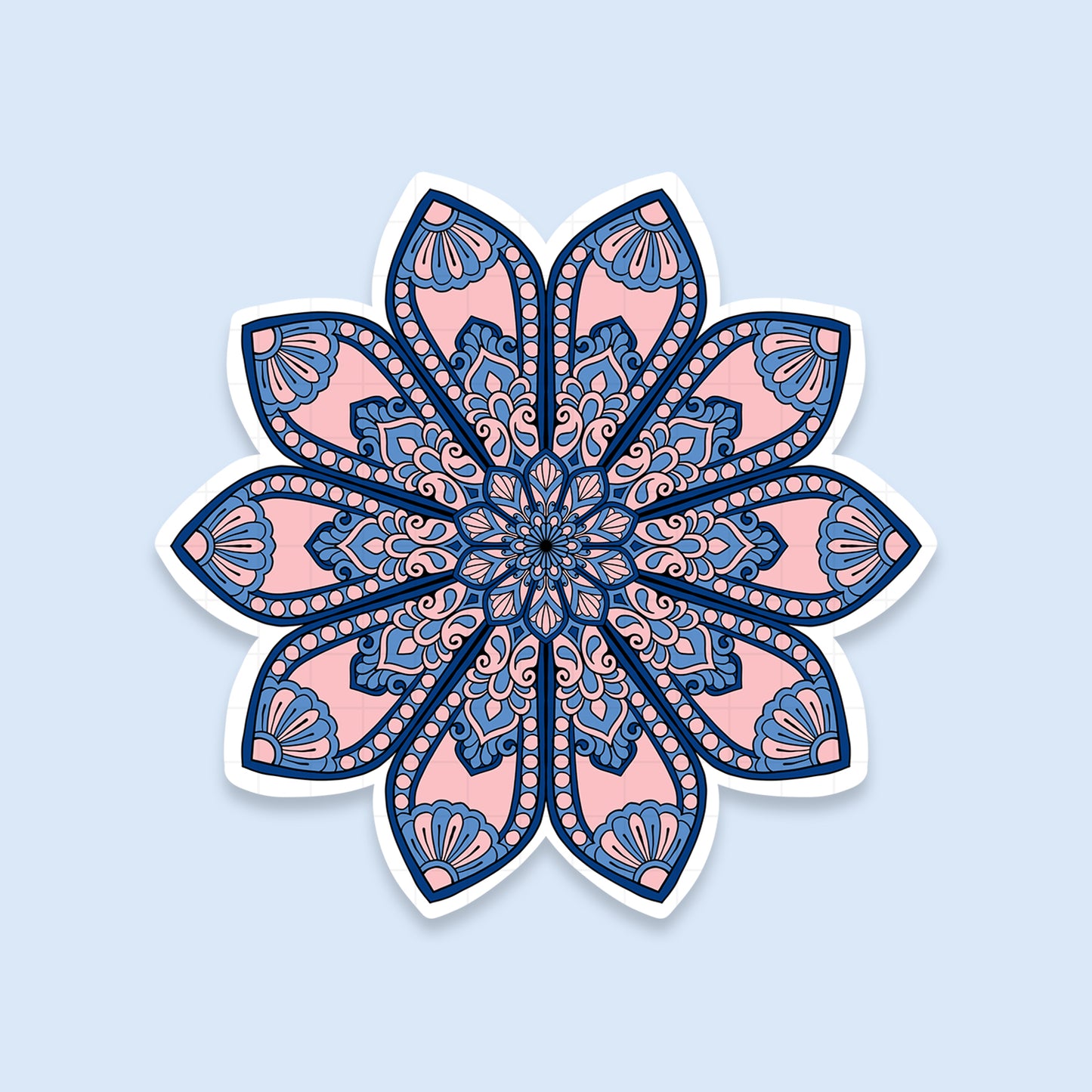 Blue Ocean Mandala - Laptop / Mobile Sticker