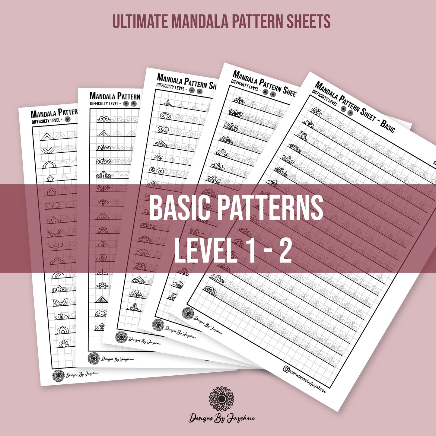 Ultimate Mandala Pattern Sheet - 172 Patterns
