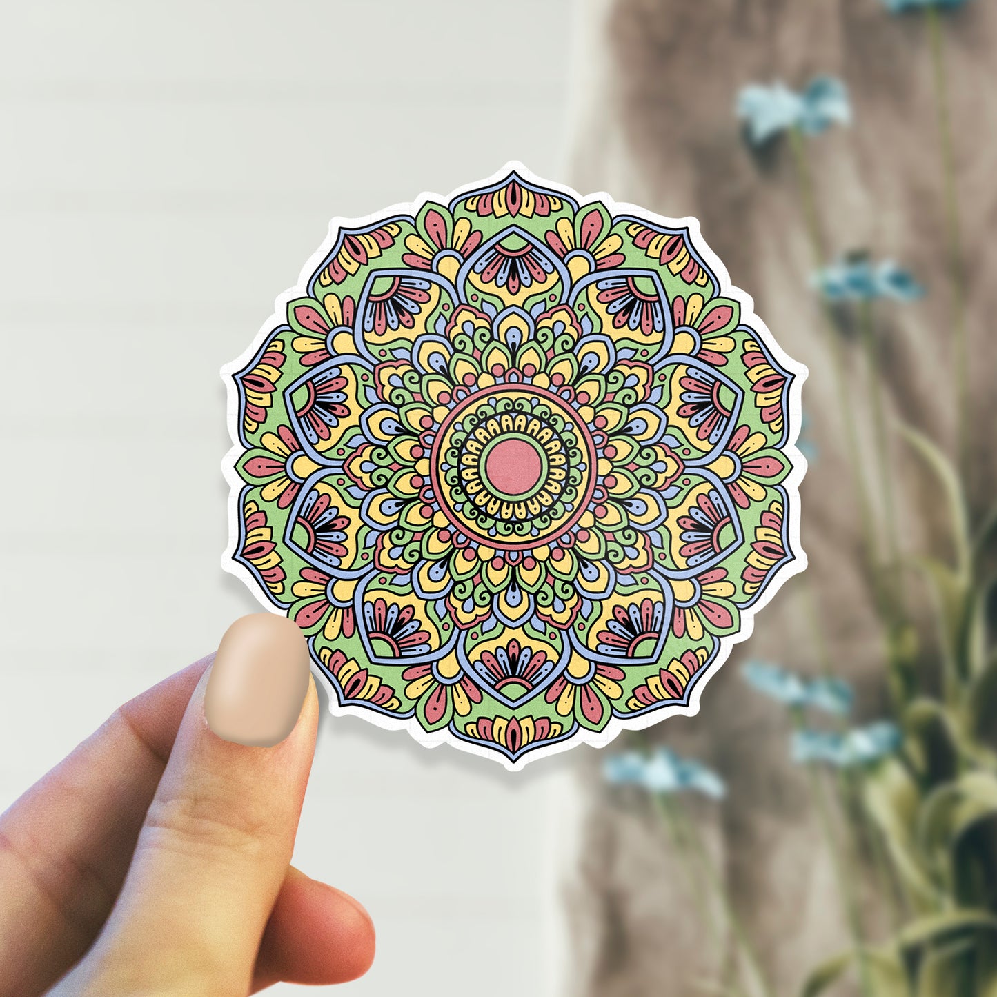 Pastel Hues Mandala - Laptop / Mobile Sticker
