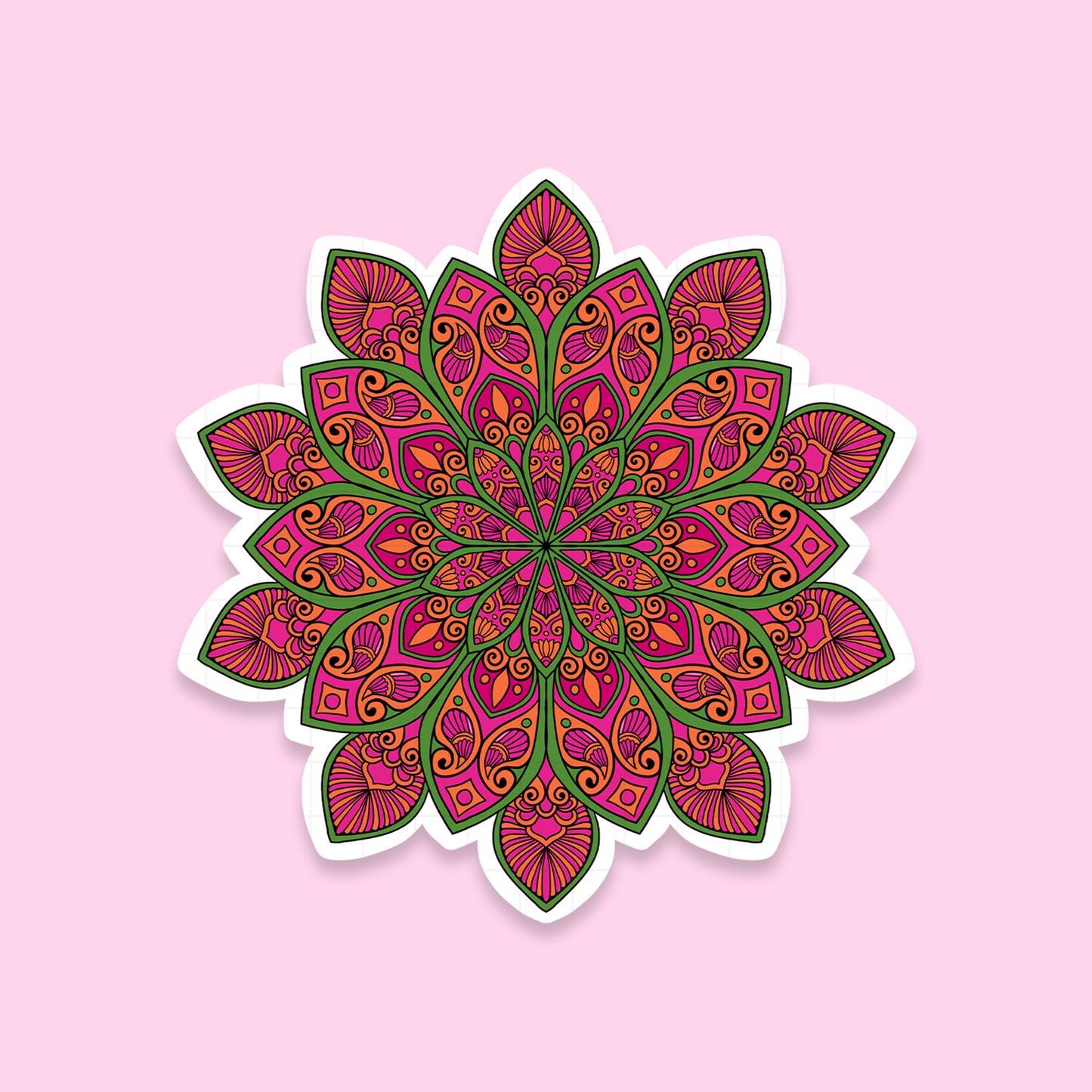 Scarlet Mandala - Laptop / Mobile Sticker