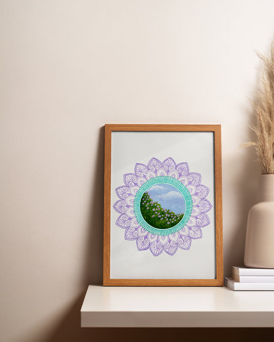Rose Garden Mandala - Signed Art Print / Poster