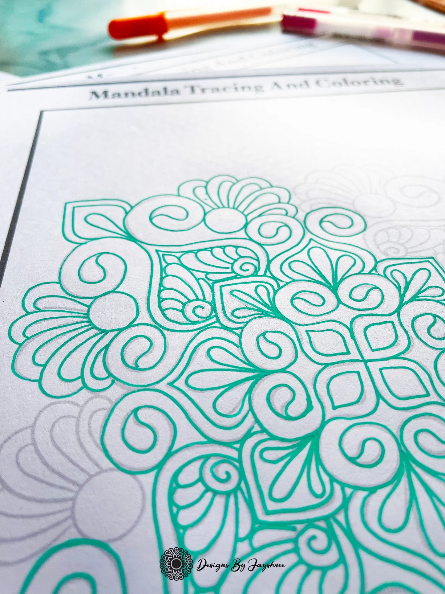 Mandala Colouring & Tracing - Set of 5