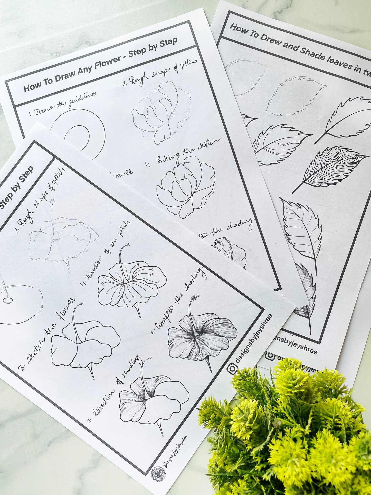 Set Of 10 - Floral Mandala Pattern Sheets