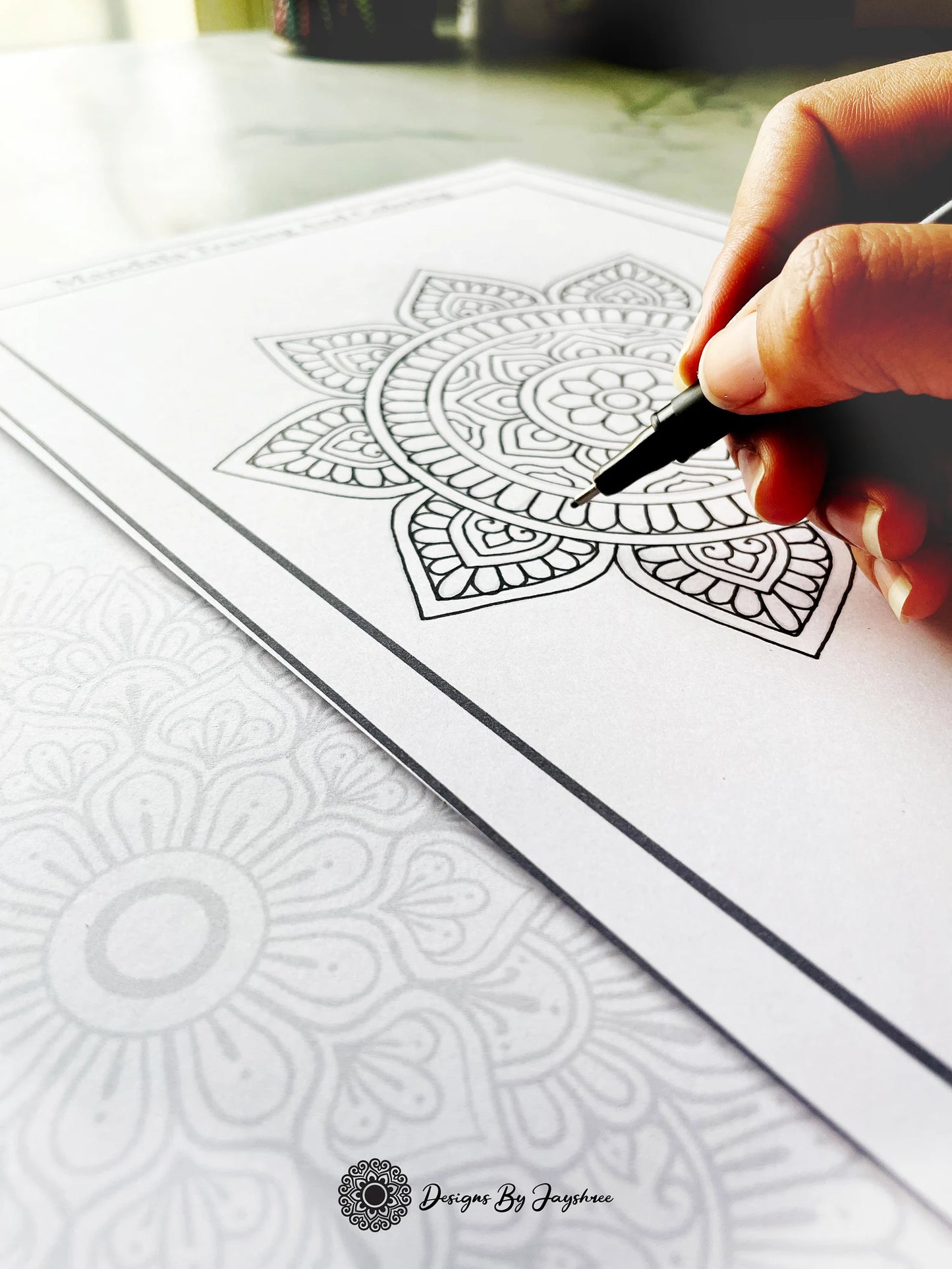 Mandala Tracing & Colouring Pages - 20