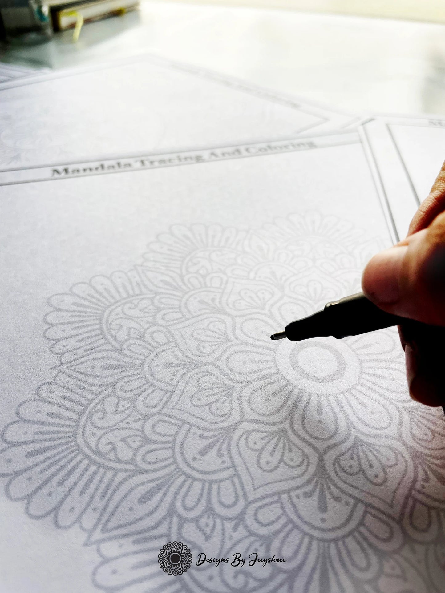 Mandala Tracing & Colouring Pages - 20