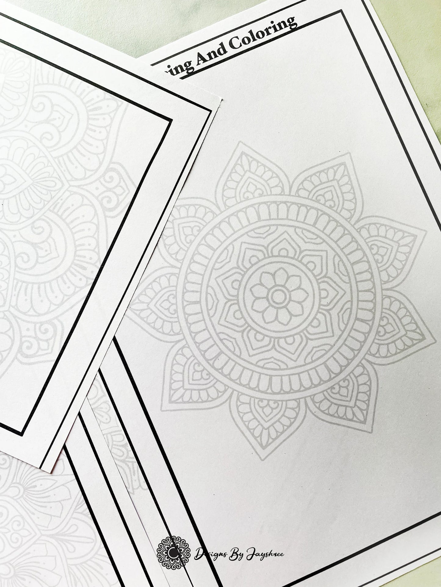 Mandala Tracing & Colouring Pages - 20