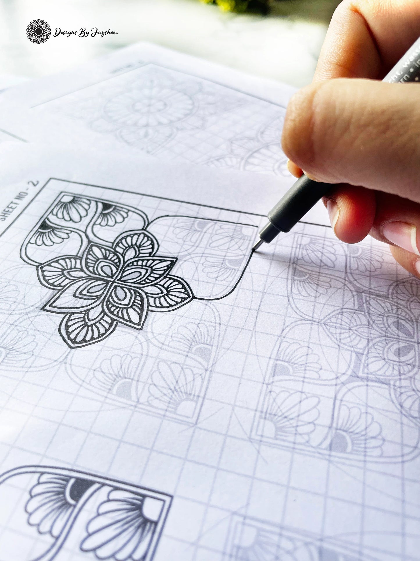 Mandala Practice Sheets SET OF 5 #2