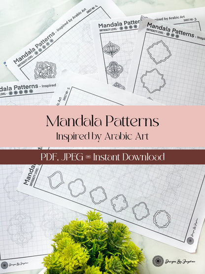 Arabic Inspires - Pattern Sheets - beginner Friendly