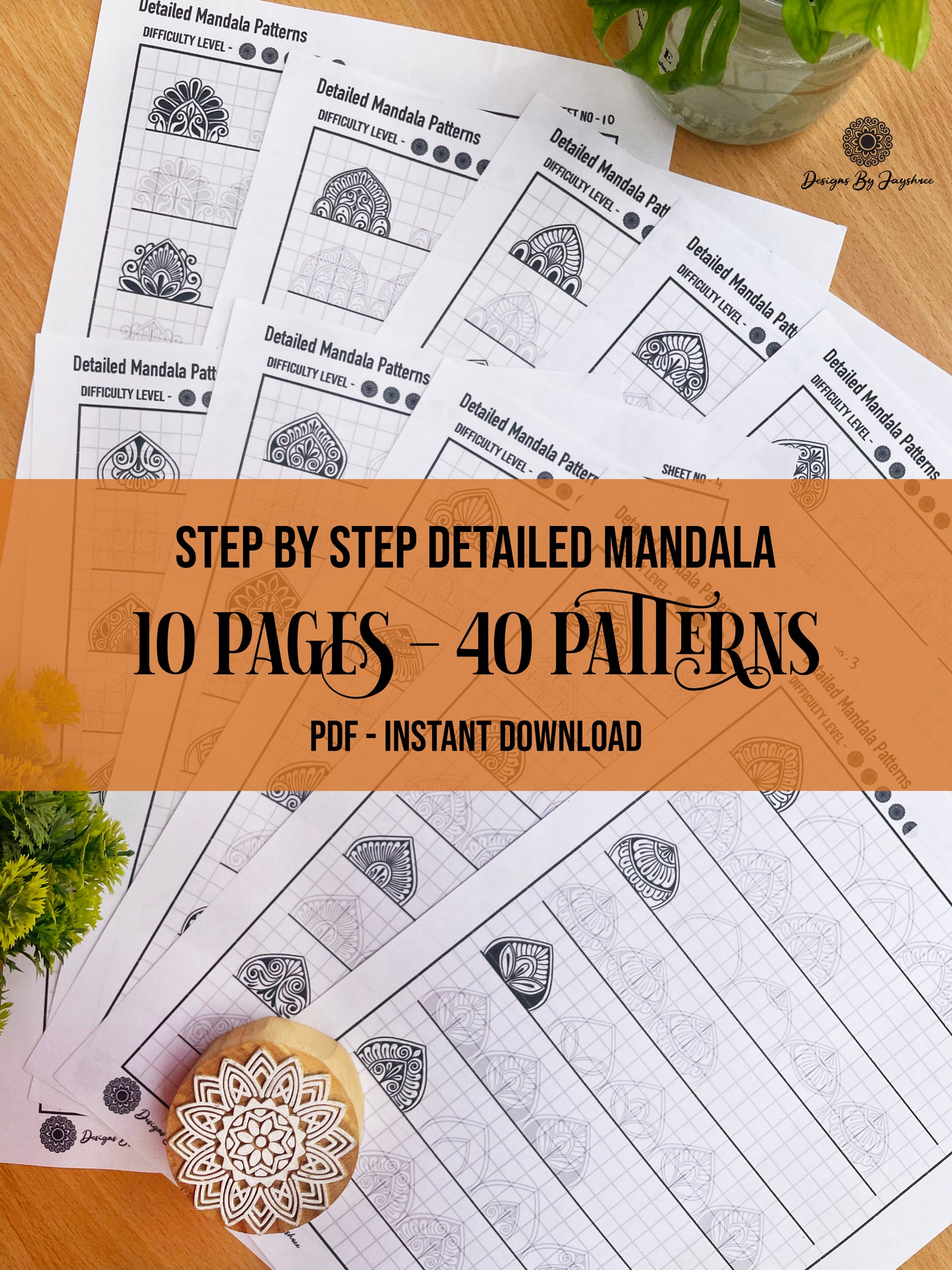 Step by Step - Detailed Mandala patterns in 4 Steps