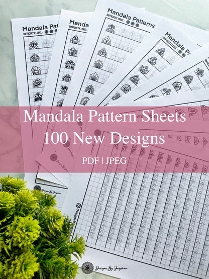 Mandala Pattern Sheets - 100 Patterns - Beginner Friendly