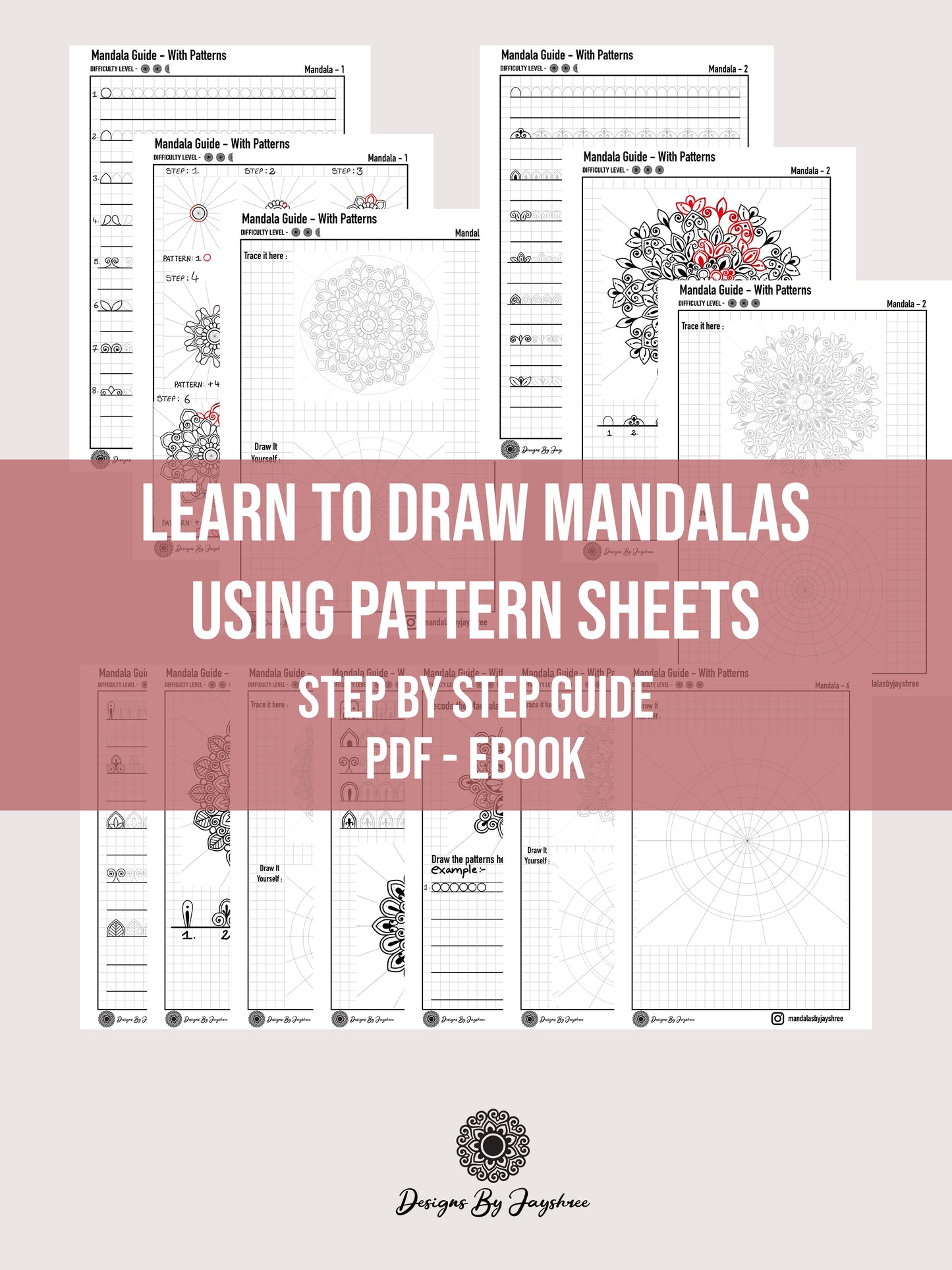 Complete Guide On Drawing A Mandala - Using Pattern Sheet - Beginner's Mandala Drawing Guide