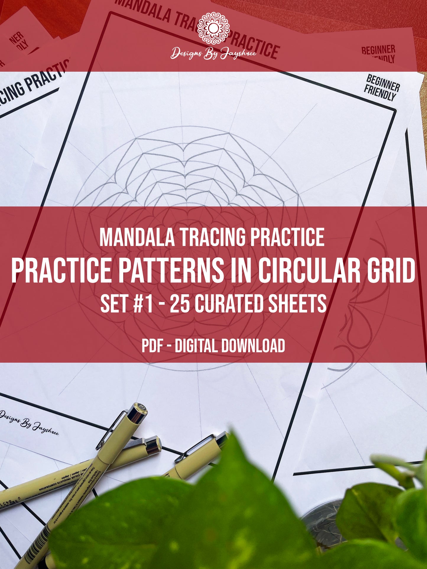 25 Circular Mandala Exercises for Tracing and practice