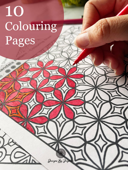 Mandala Full Page - Colouring & Tracing Pages - Zentangle Patterns