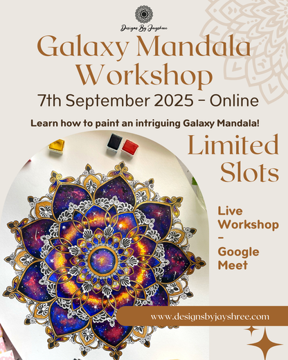 Live Watercolour Galaxy Mandala Workshop - Beginner Friendly - Online