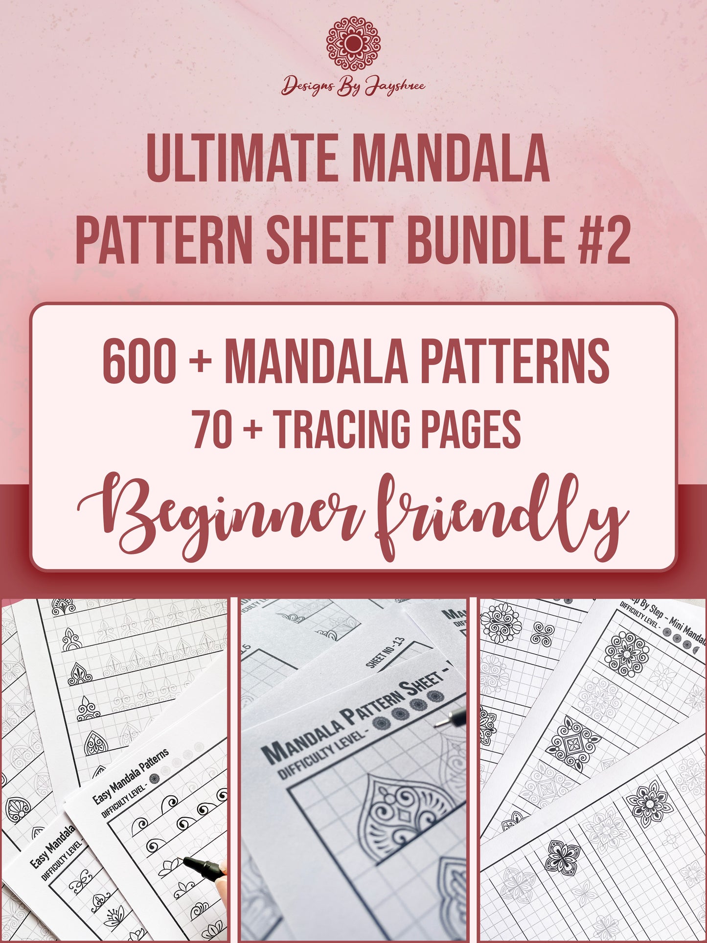 Ultimate Mandala Pattern Bundle - 600+ patterns, 6pdf