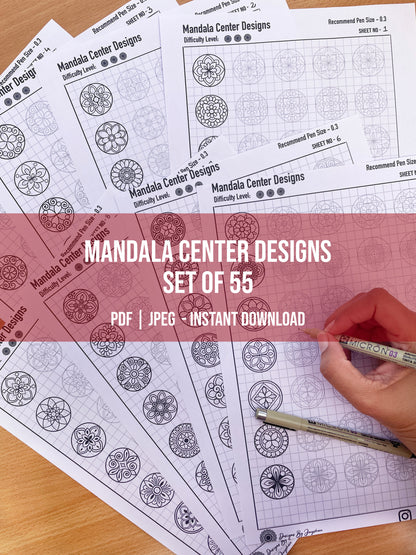 Mandala Center Designs - Set of 55 Designs