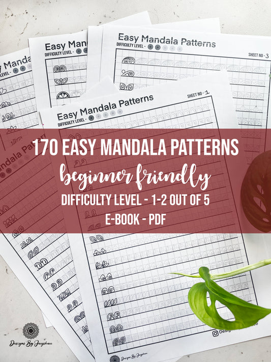 170 Easy Beginner's Mandala Patterns - Small Simple Patterns