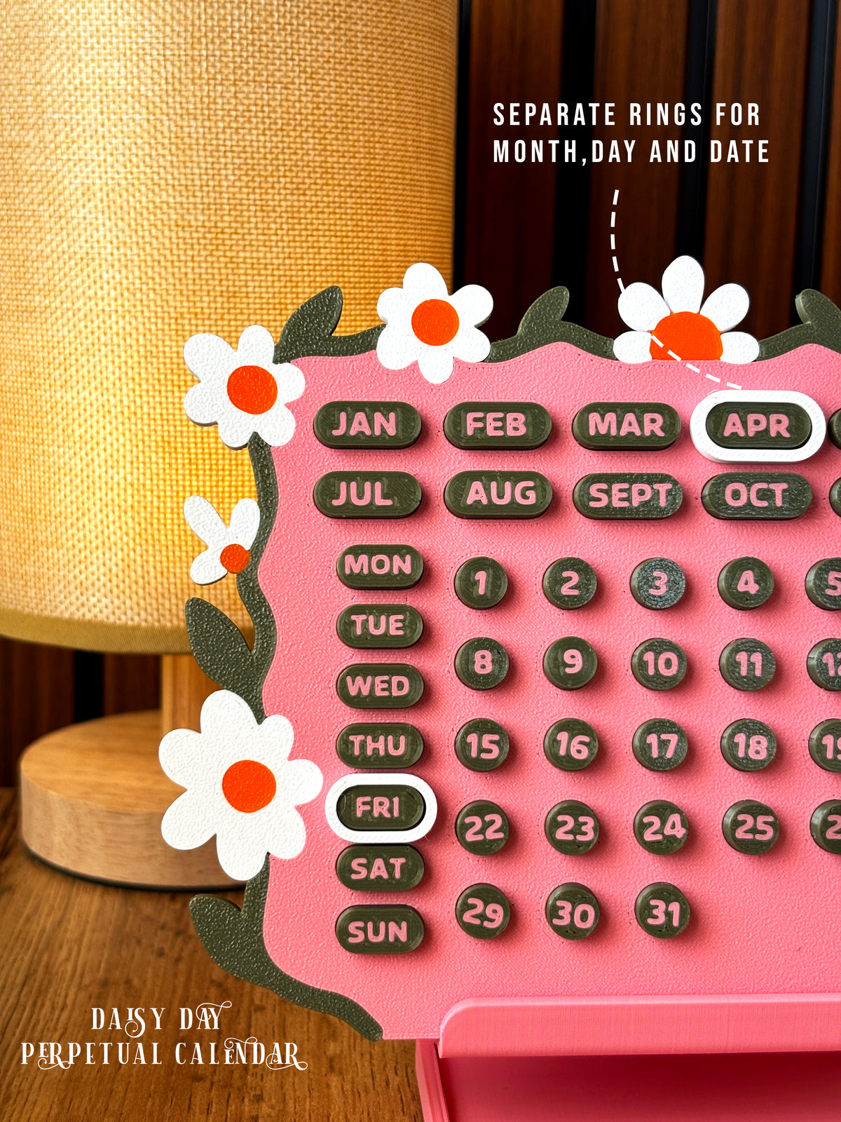 Forever In Bloom - Perpetual Desk Calendar
