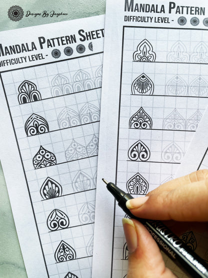 Mandala Pattern Sheets - 33 Patterns - Beginner Friendly