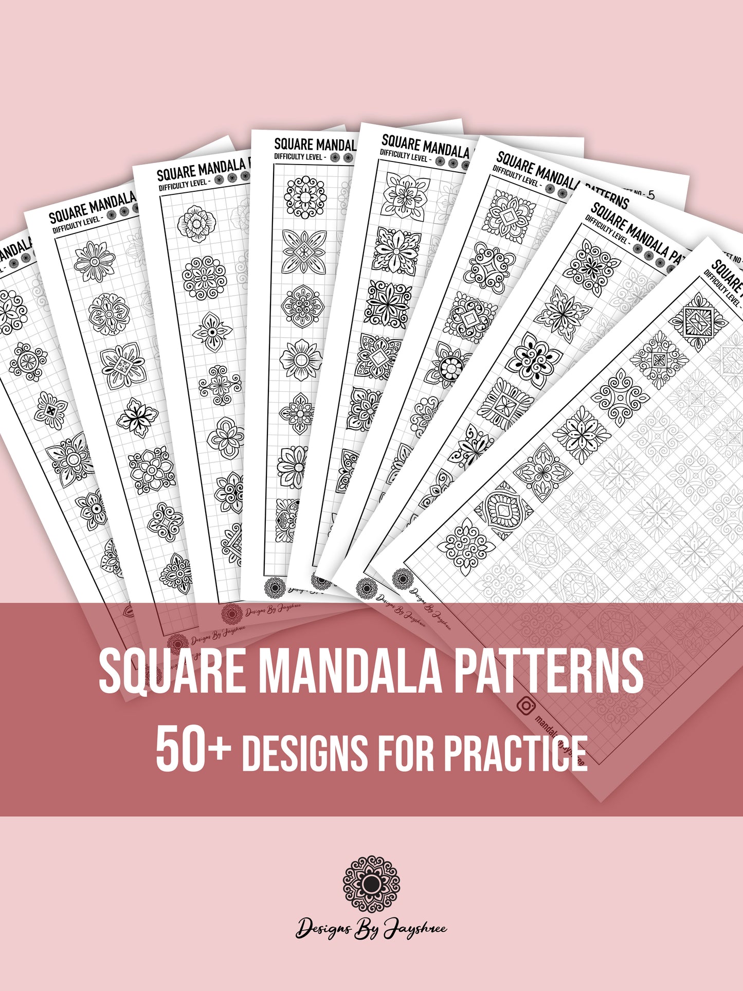 Square Mandala Center Designs - 50+ Patterns