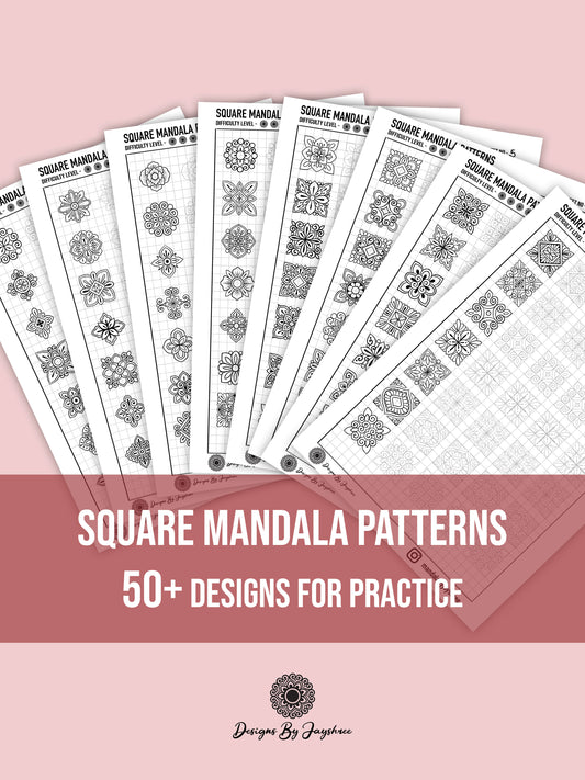 Square Mandala Center Designs - 50+ Patterns