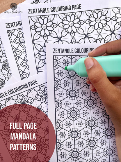 Full Page - Mandala Colouring And Tracing Pages - Set of 50