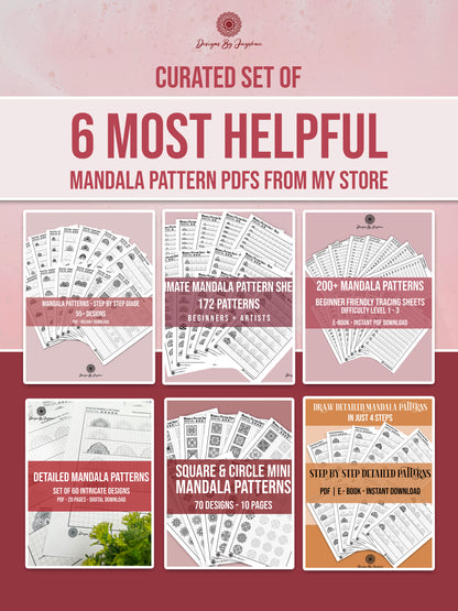 Ultimate Mandala Pattern Bundle - 600+ patterns, 6pdf