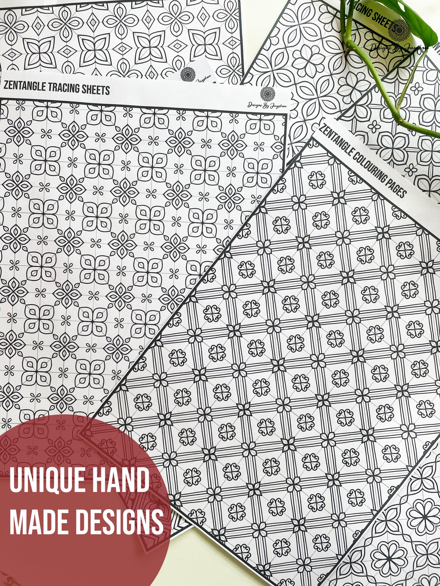 100 Colouring Pages, Zentangle Colouring Pages, Mandala Colouring Page, Adult Colouring Page, Digital Downloads