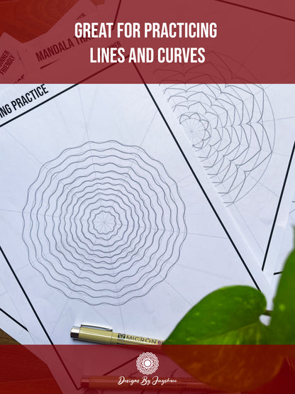 25 Circular Mandala Exercises for Tracing and practice