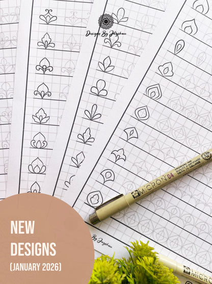 55 Beginners Mandala Patterns - Easy Mandala Pattern Tracing Sheets