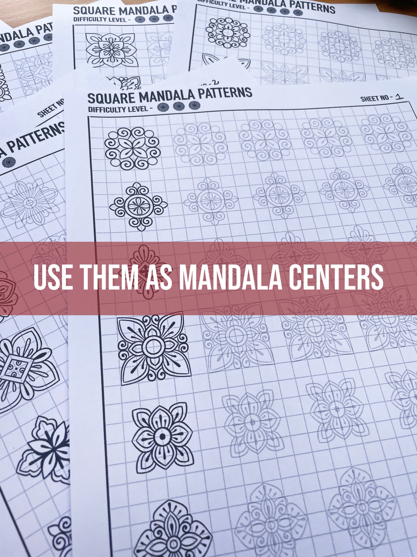 Square Mandala Center Designs - 50+ Patterns