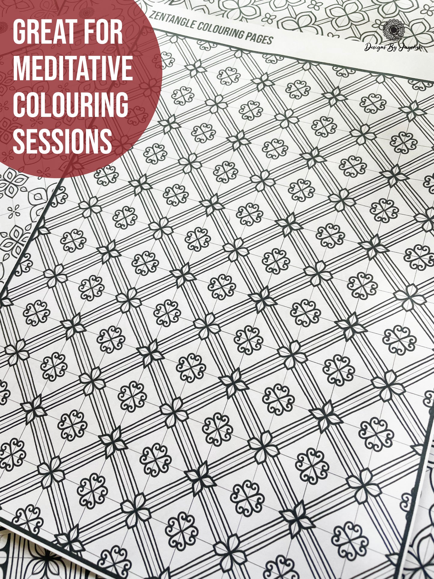 100 Colouring Pages, Zentangle Colouring Pages, Mandala Colouring Page, Adult Colouring Page, Digital Downloads