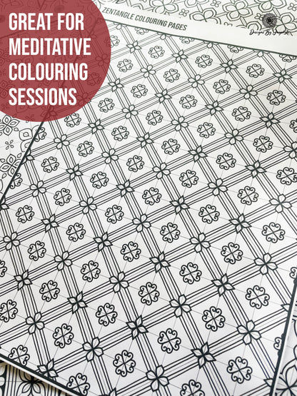 100 Colouring Pages, Zentangle Colouring Pages, Mandala Colouring Page, Adult Colouring Page, Digital Downloads