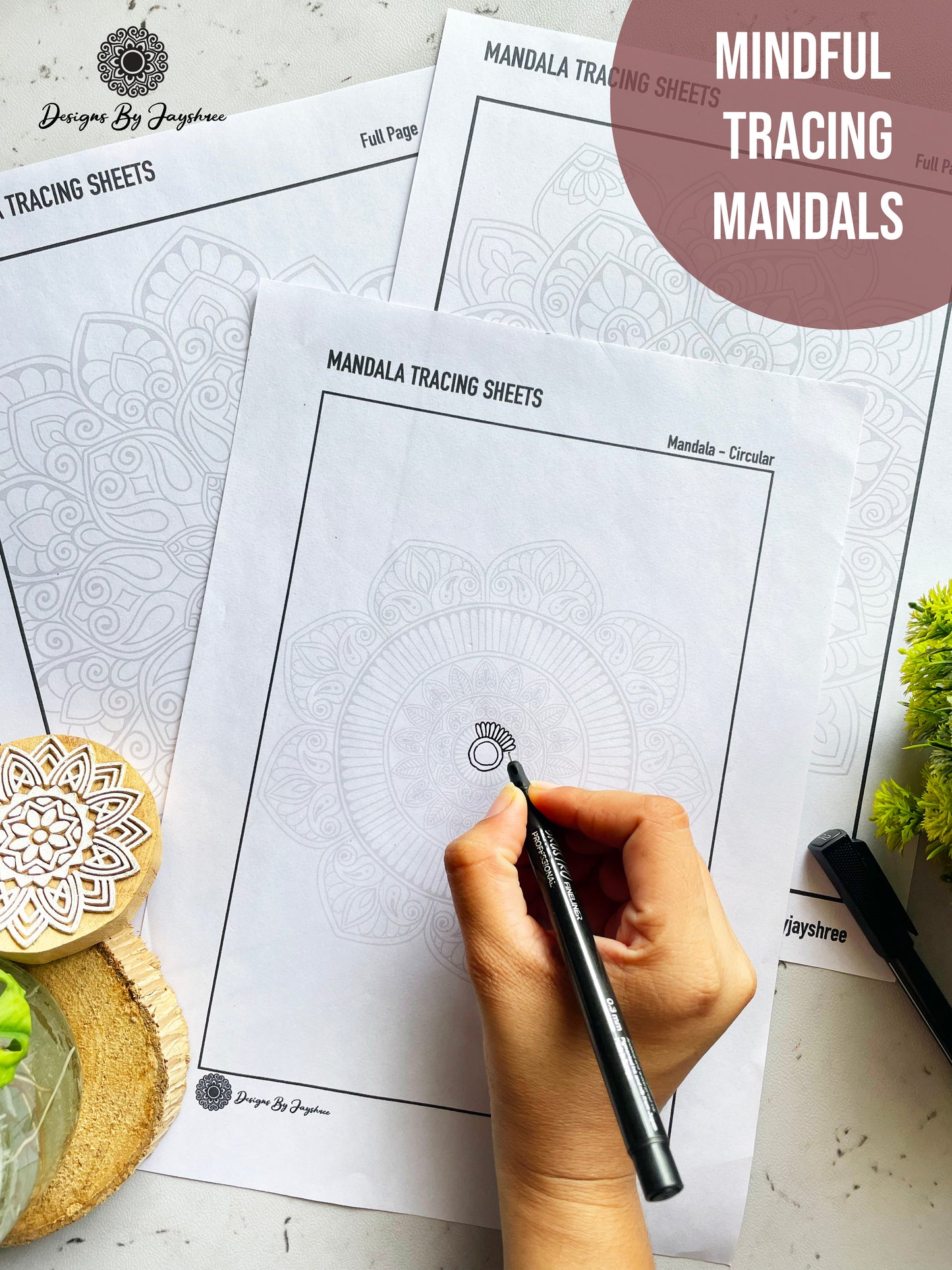 Mandala Colouring And Tracing E-Book - 120 pages